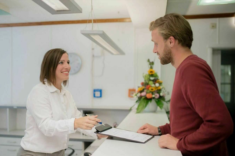 Aufnahme in der Klinik Friedenweiler